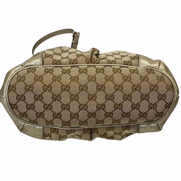 Authentic Gucci Crossbody bag GG canvas Beige handbag used good condition vint - Picture 7 of 14
